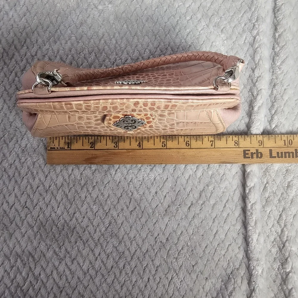 RETIRED BRIGHTON PETAL PINK CROC EMBOSSED HANDBAG NO‎ STRAP